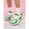 Fashion Platform Sneakers Women Chunky Shoes PU Leather Casual Shoes Ins Board Shoes Lace-up Outdoor Walking Footwear