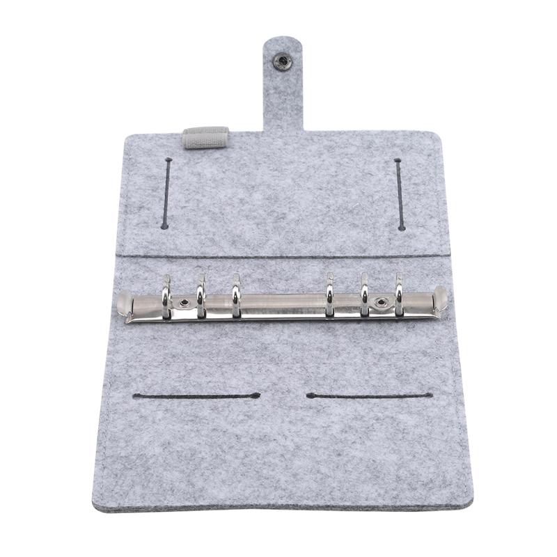Student Replacement Cover Felt Notebook Shell Spiral Binder Traveler A5 A6 1Pc 6 Hole
