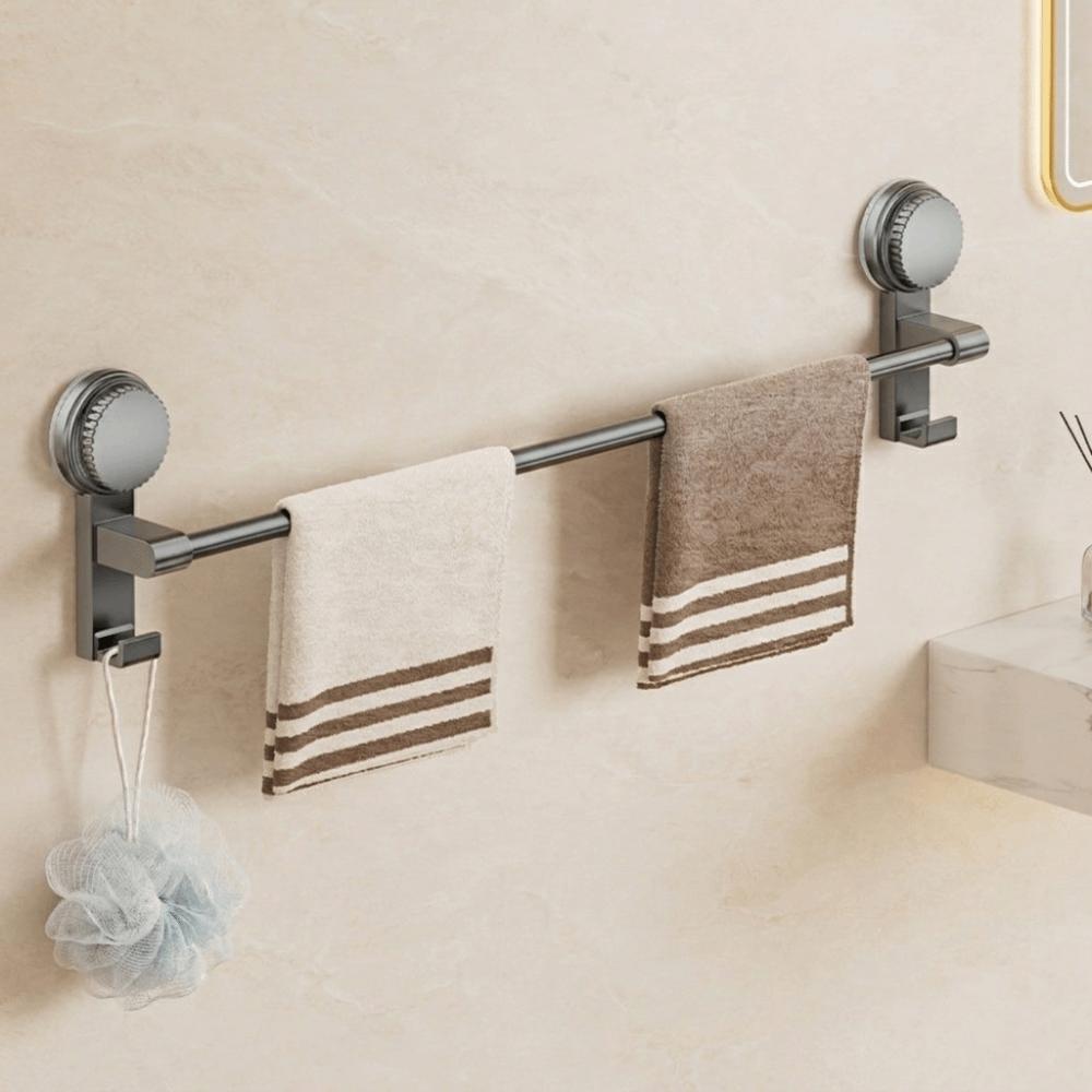 Suction Cup Style Towel Holder Wall-Mounted Towel Bar Towel Storage Rack  Apartment