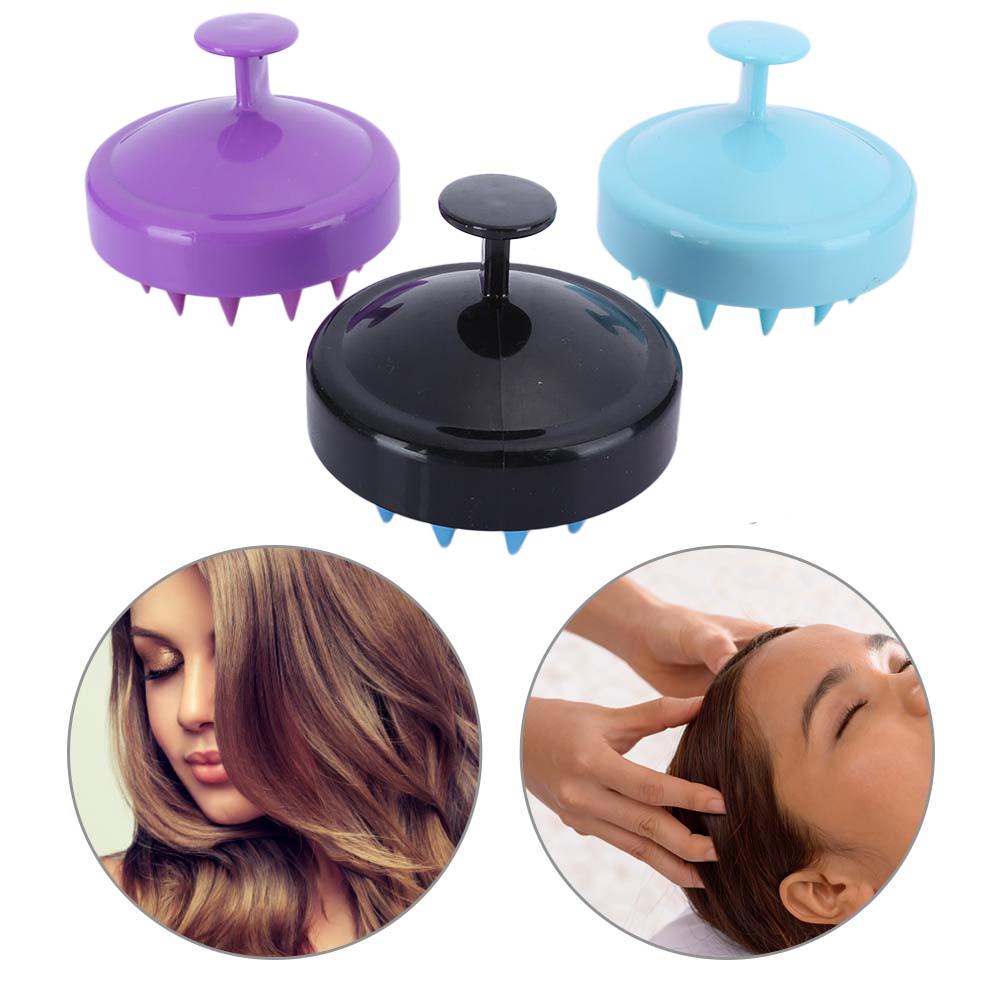3 Stück Silikon Shampoo Bürste Weiche Kopfhaut Massagebürste Rutschfeste Bade- Haarwaschbürste