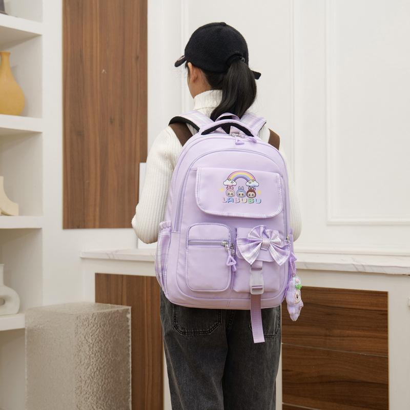 Schoolbag1011 new primary school bag for grades 1, 2 and 3 to reduce the burden of spine care for girls, girls and girls, light backpack for girls