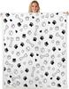 Airplane Pattern Blanket Soft Fleece Throw Kids Room Decor Aviation Theme Baby Gift Home Decoration