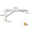 Folding Shelf Brackets 24 Inch Heavy Duty Triangle Bracket Adjustable Wall Mounted Space Saving DIY Bracket for Table Work Bench