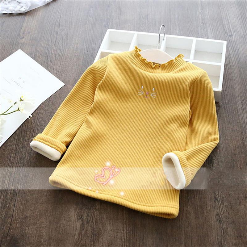 Fashion Girls Sweaters Winter Children Cartoon Kids Warm Velvet Thick Kids Sweater Girls Outwear