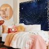 Night Sky Stars Tapestry Wall Hanging Dark Blue Galaxy Space Cosmic Starry Fantasy Universe Texture Outer Shining Star Kid
