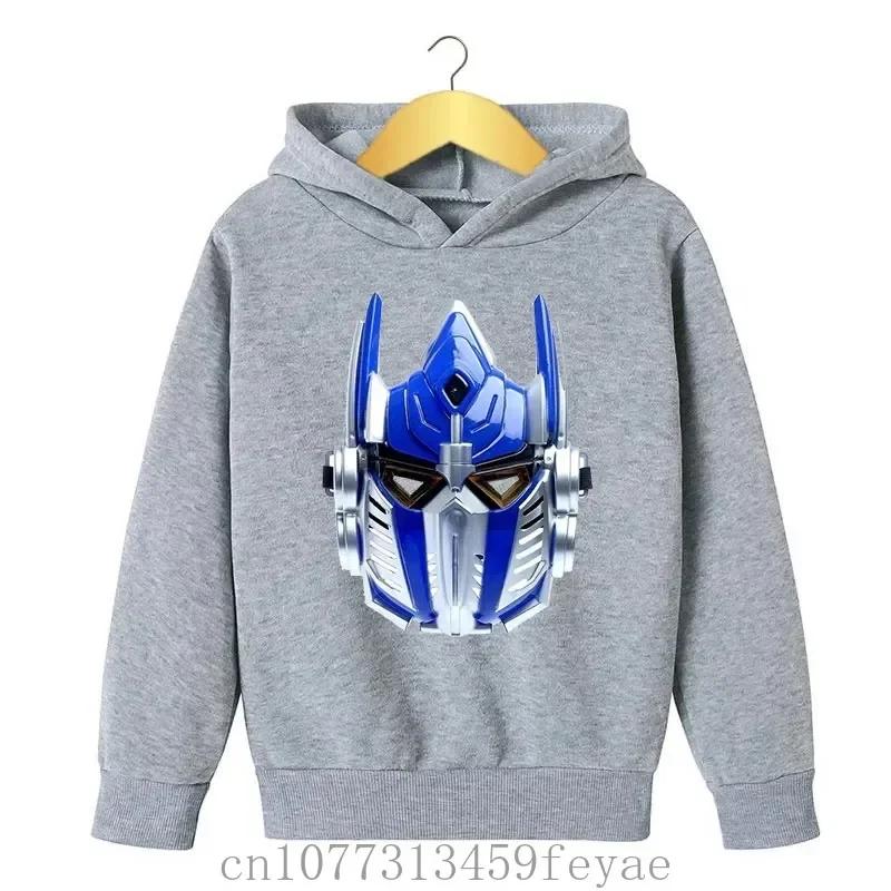 Herbst Kinder Lässig Neue Transformers Sweatshirts Bedruckter Pullover Junge Mädchen Kind Kapuzenpullover Streetwear Mode Babykleidung