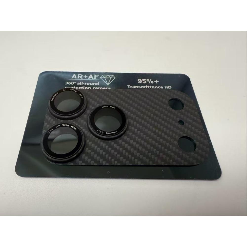 

Кевлар Вуглецеве волокно Повний захист об єктива камери Скляна кришка для IPhone 17 Pro Max 17 Air Високоякісні аксесуари для об єктива телефону Чохол iPhone 17 Pro Max чорний