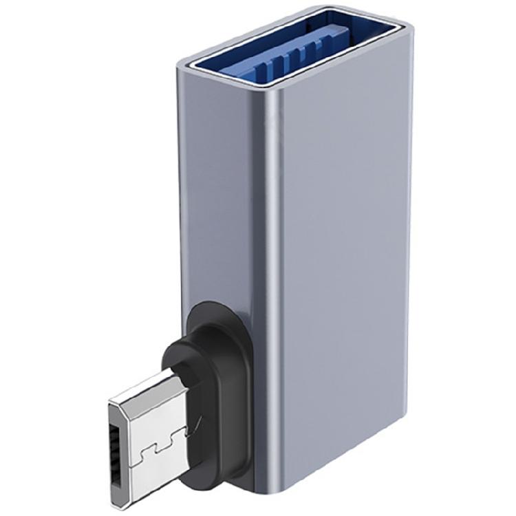 Space Saving Right Angle USB A to MicroUSB OTG Converters Direct Charging And Peripherals Control On Smartphones Tablets