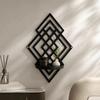 Wooden Wall Mounted Decorative Shelf Geometric Wall Storage Rack Wall Art Wall Decor  Entryway