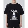 Crewneck T Shirt Black Grumpy Penguin with Text My Spirit Animal Is A Grumpy Penguin Who Slaps Annoying People Casual Wear for Men and Women