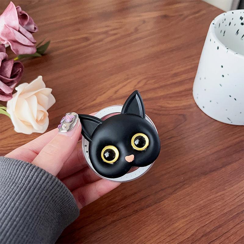 Mobile Phone Airbag Bracket, Abnormal Pupil Cat Retractable Magnetic Desktop Bracket, Removable And Retractable Portable For Watching Dramas