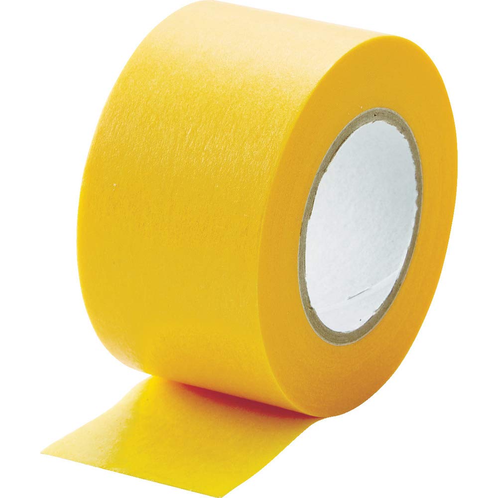 TRUSCO Architectural Paint Masking 30mm Wide X 18m 4 Tape, Long, Rolls, Yellow, MTA-3018-4-Y, 10-Pack (Case Sold)