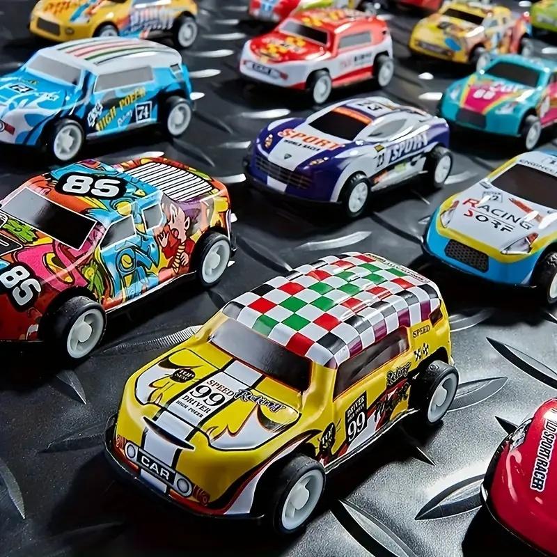 Mini Alloy Toy Cars Set with Storage Box Pull Back Vehicles for Kids