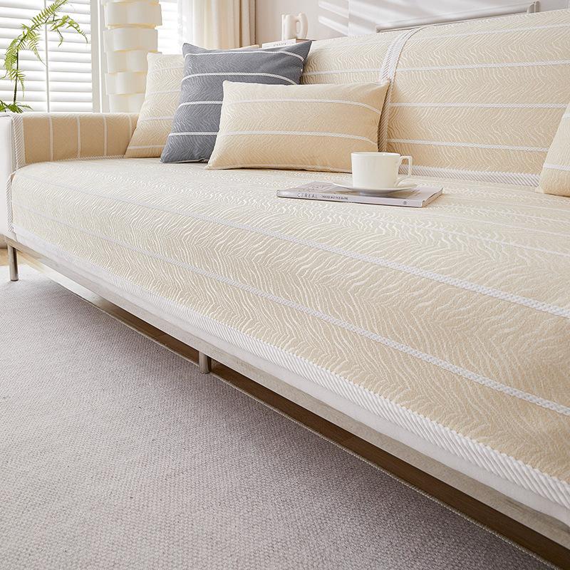 Light Luxury Anti -Slip Off -White Sofa Cushion For All Seasons New Living Room Simple Dust -Proof Sofa Armrest Cover Thickened