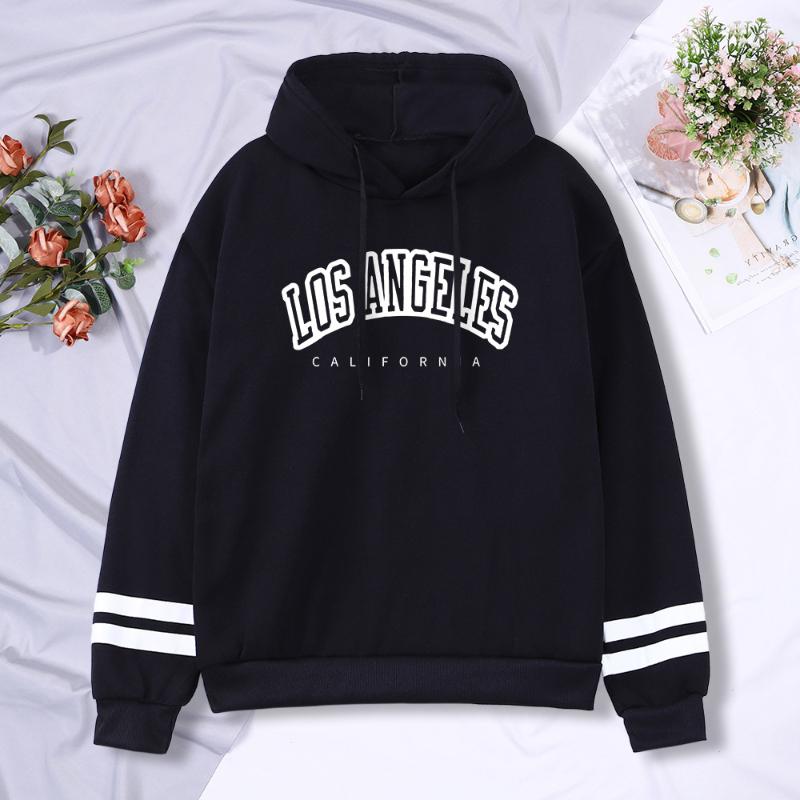 Women's Plus Velvet Hooded Pullover Loose Printed Jacket