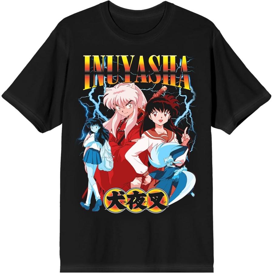 Inuyasha Kagome & Inuyasha Crew Neck Short Sleeve Men s Black S чёрный