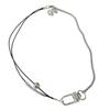 Hip Hop Metal Buckle Choker Necklace Black Rope Elbow Splicing  Clavicle Chain Intage Necklace Collar for Women Rock
