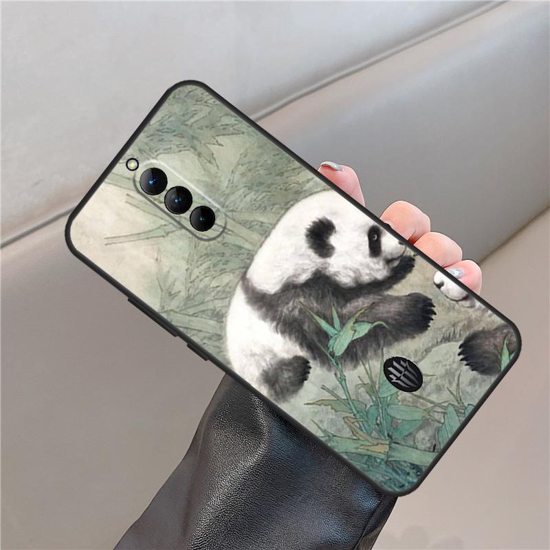 Chinese Bear Panda Case For ZTE Nubia Red Magic 6 7 6S 7S 8S 9S Pro 5G 6R RedMagic 10 Air 8 9 10 Pro Plus Cover