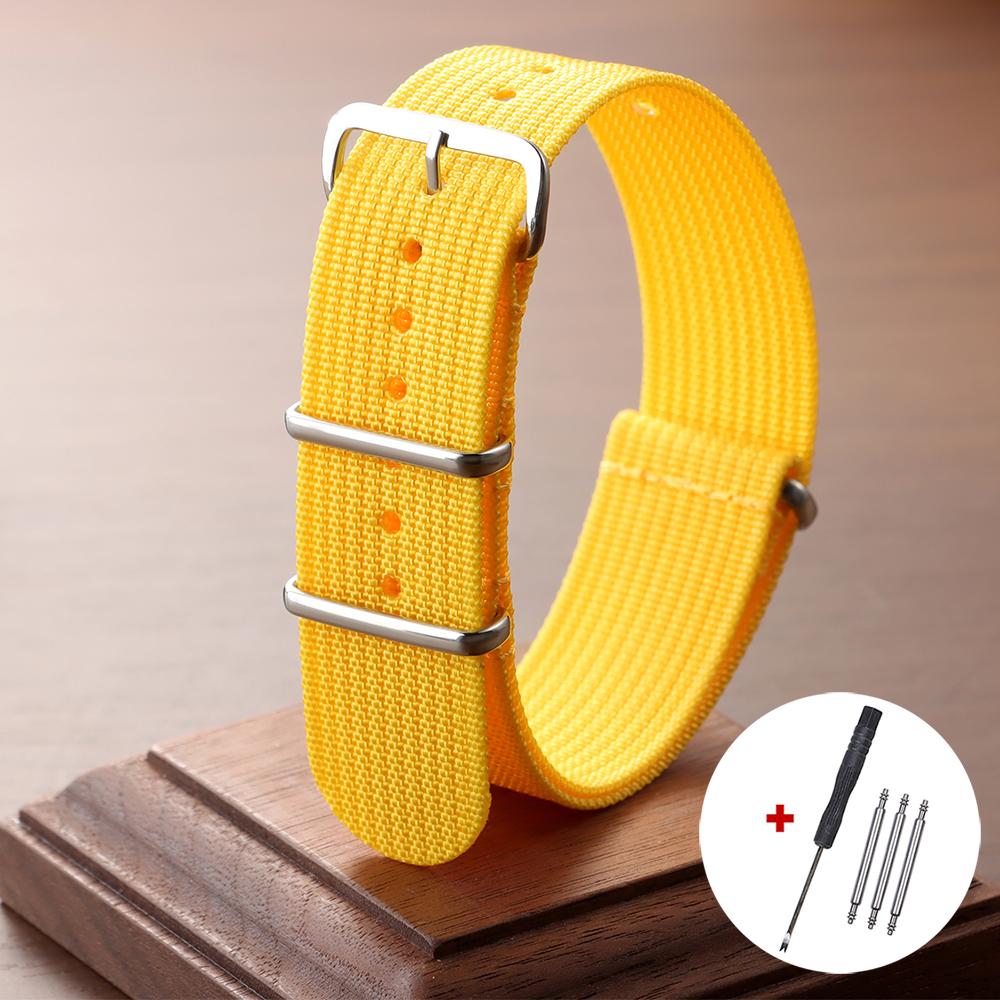 18mm 20mm 22mm Nylon Army Sports Band for Omega for Seiko Nylon Fabric Belt Accessories Pin Buckle Band Green Black Watch Strap