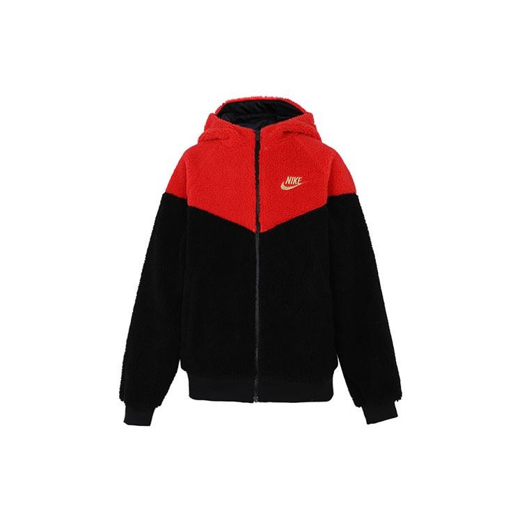 (GS) Nike Kids Fleece Stay Warm Colorblock Hooded Jacket Boy Black Kids  DJ4410-016 L