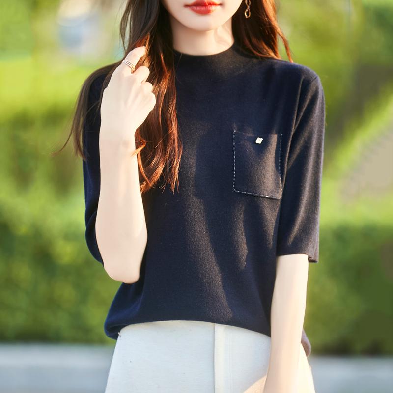 Women's Cashmere Vest Qinghe Cashmere 50% Wool 50% Silk Women's Autumn and Winter Cashmere Vest Soft and Warm