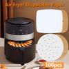 100 piezas Forros para Freidora de Aire Cuadrados Papel para Freidora de Aire 6/7/8/9 Pulgadas Hojas para Hornear Desechables Papeles Pergamino Perforados Tapete para Vaporera