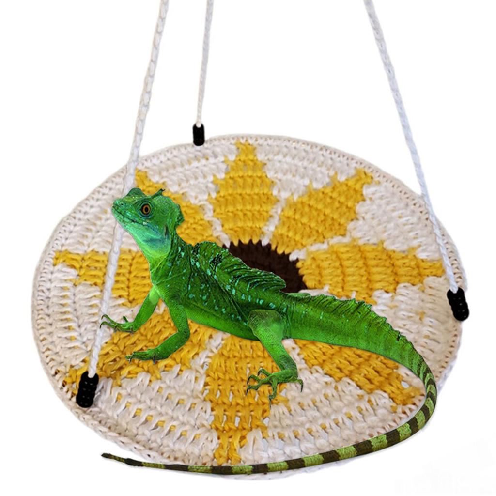 Hamsters Swing Hammock Handmade Small Pet Hanging Bed Handmade Cloth Hamsters Hammock Hanging Nest Bed for Lizards