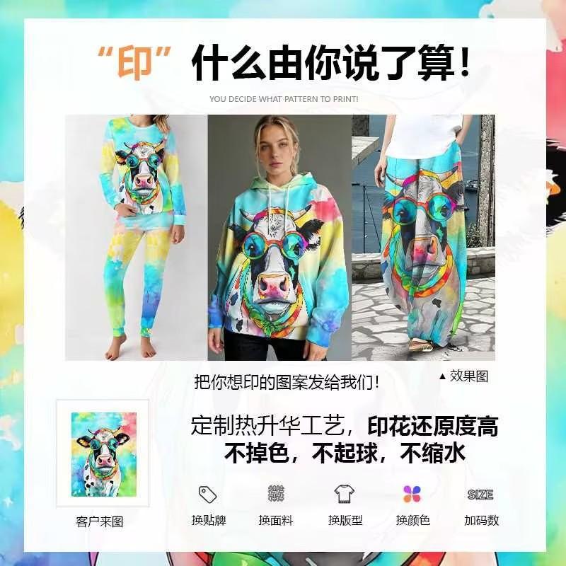 Y2K Retro Punk Solid Color 3D Printed Hoodie Streetwear Unisex Oversized Zip-Up Sweatshirt Teens