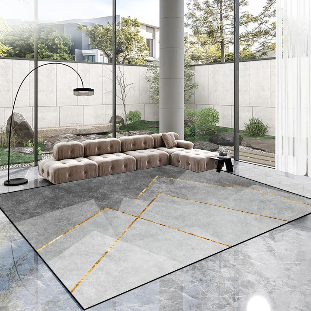 Nordic Geometric Low Pile Carpet Non Slip Living Room Rug 160x230cm Large Area Bedroom Floor Mat