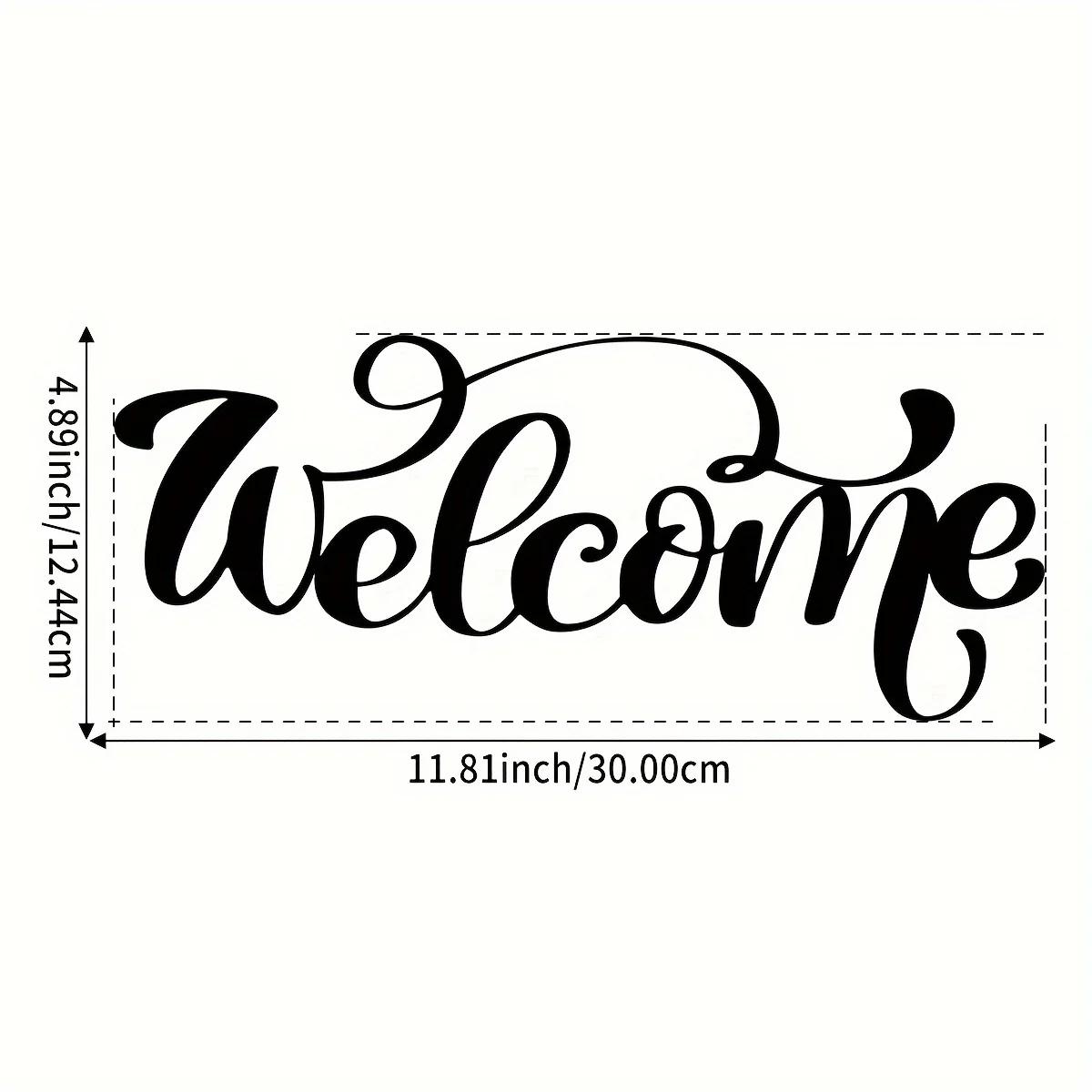 

Металлический настенный знак WELCOME Art Decor | Декор для спальни | Домашний декор для дома и улицы Подарки Металлический настенный декор для сада и фермы чёрный