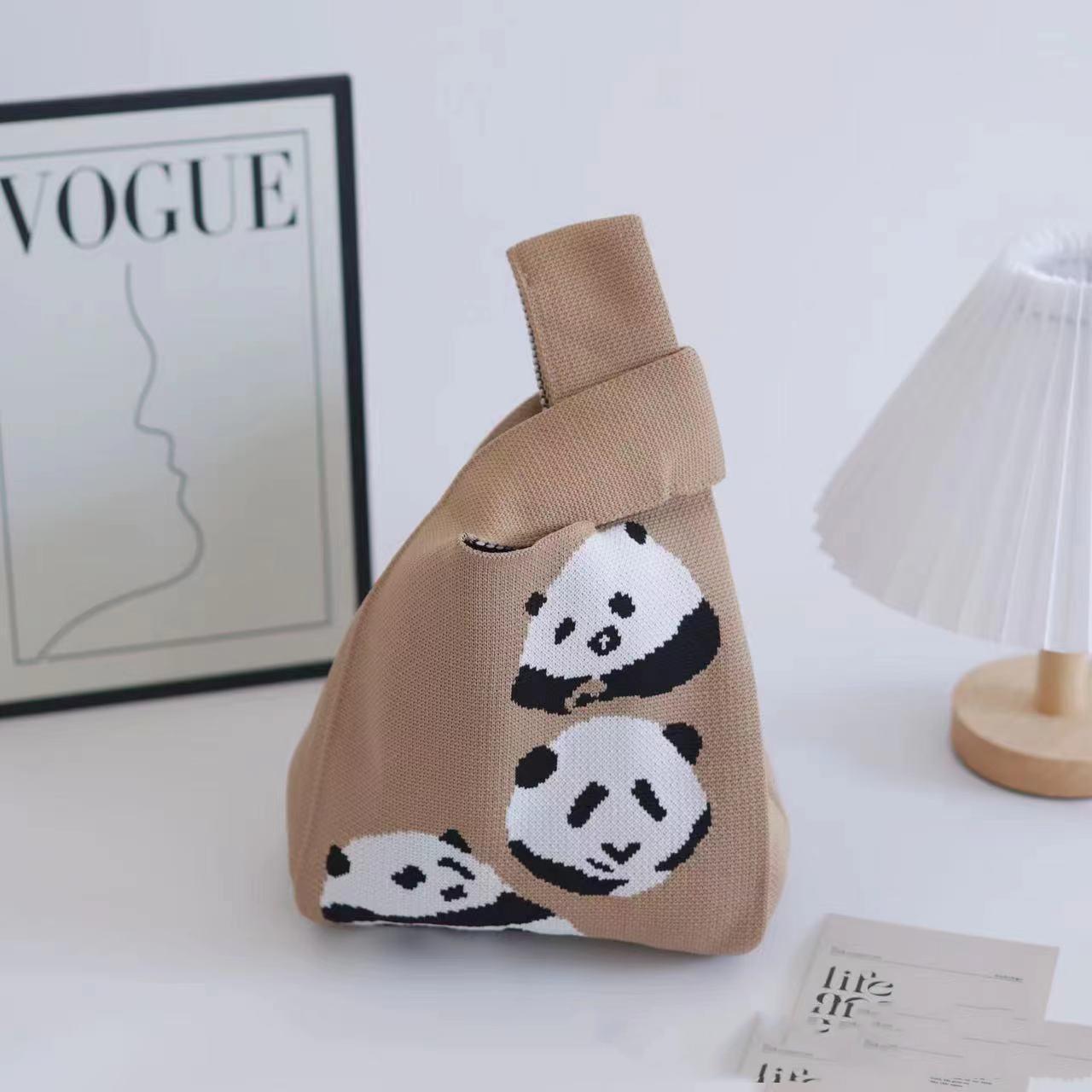 

Женская сумка на запястье с узлом, вязаная вручную, портативная мини-сумка в полоску, сумка-ведро для телефона, большая вместимость, сумки на осень-зиму 20cm*35cm