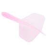 3 Pcs 2BA Integrated Transparent Dart Shaft and Flights Standard Shape Anti BreakPink