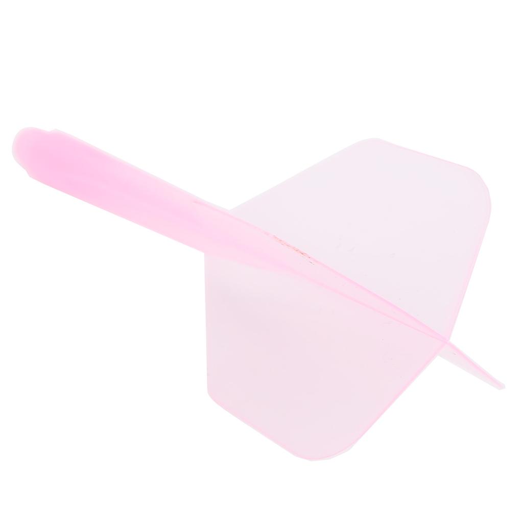 3 Pcs 2BA Integrated Transparent Dart Shaft and Flights Standard Shape Anti BreakPink