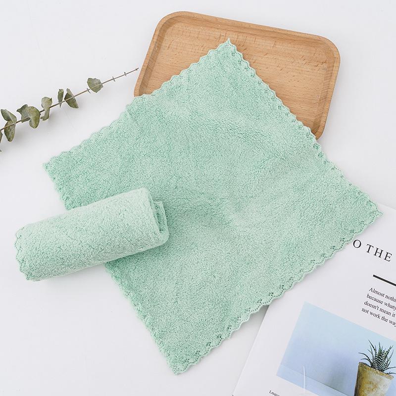 Children's High-Density Coral Fleece Towels - Absorbent, Multi-Color, Cotton Square for Hand Wiping & Cleaning