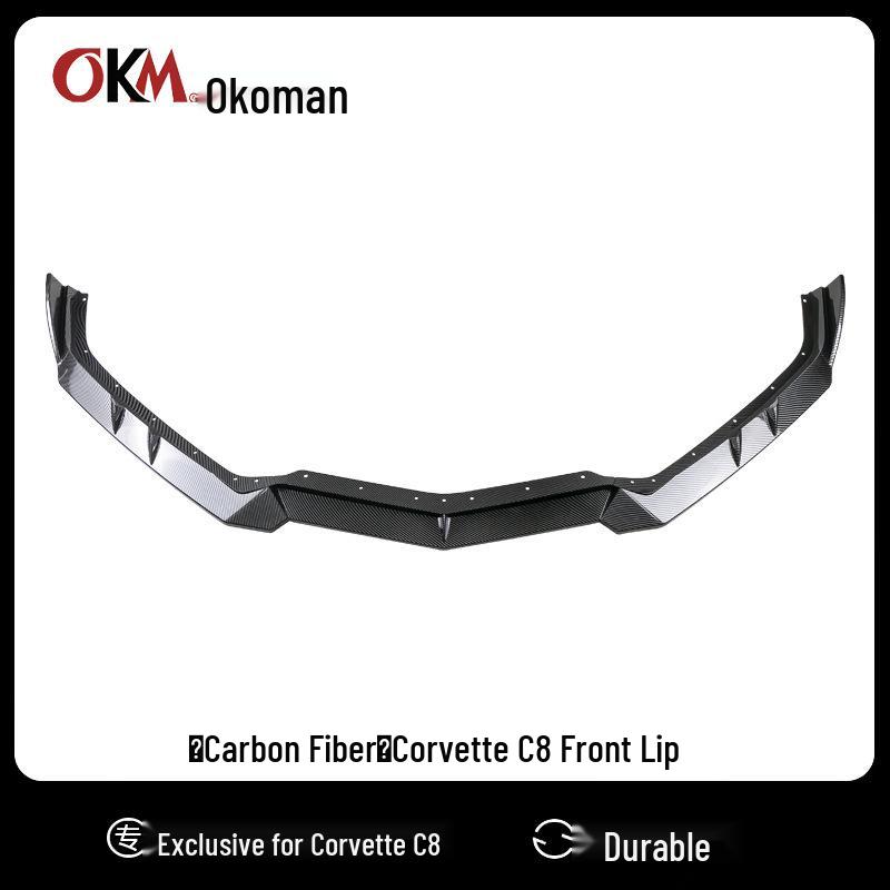 

Chevrolet Corvette C8 Front Lip Splitter 2020-2024, Three-Section Design Matte Black