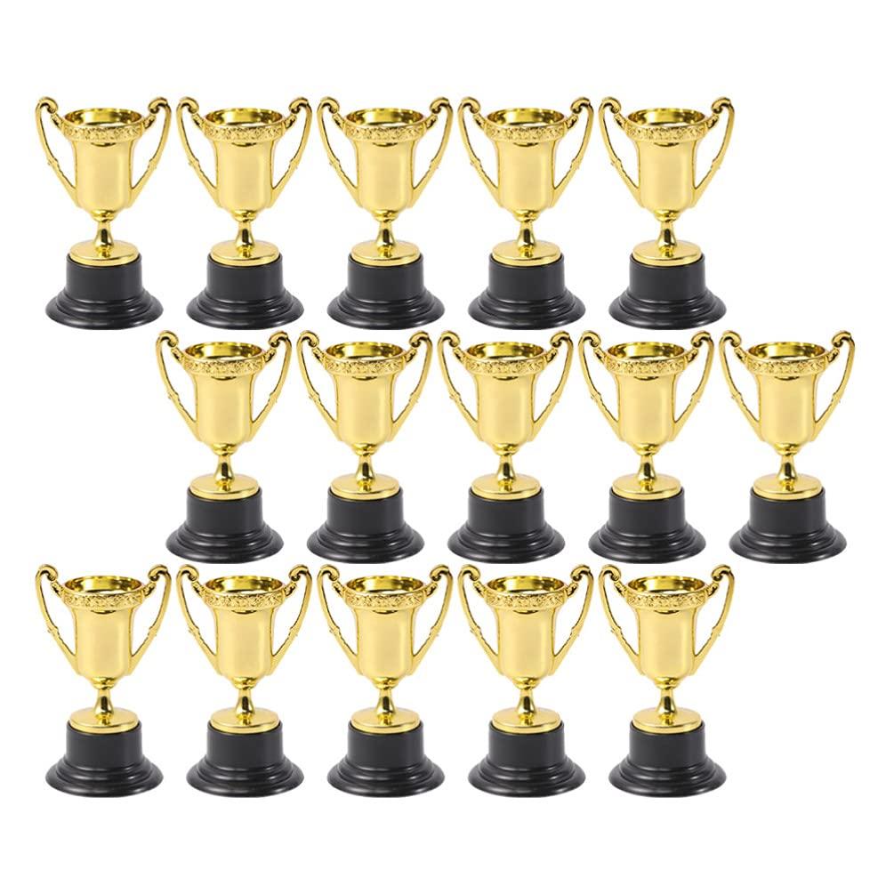 

Set of 30 Golden Mini Trophies, Plastic Award Trophies for Kids, Decorative Toys, Can be Used in Many Scenes