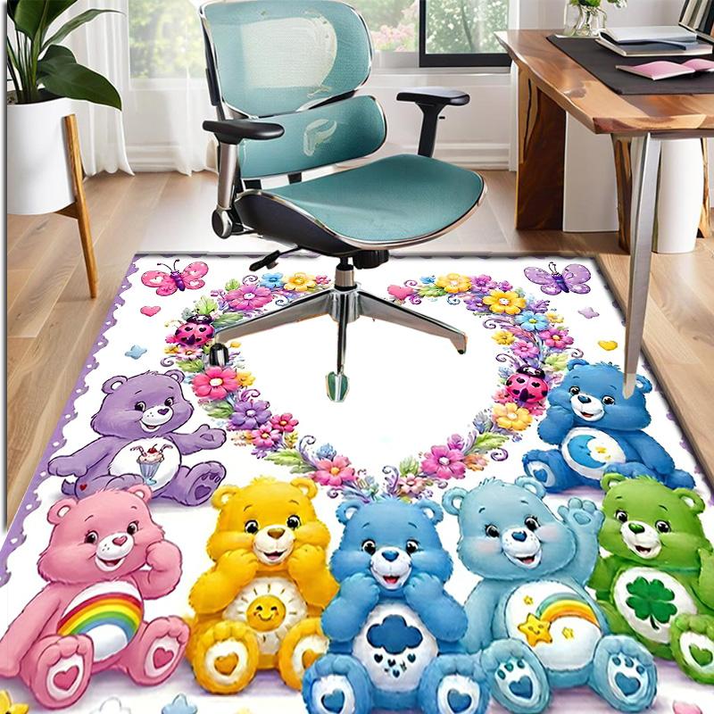 Care Bears Pattern Rug, Indoor/Outdoor Mat, for Picnic, Gameroom, Bedroom, Office, Living Room, Home Decor Carpet, Birthday Gift