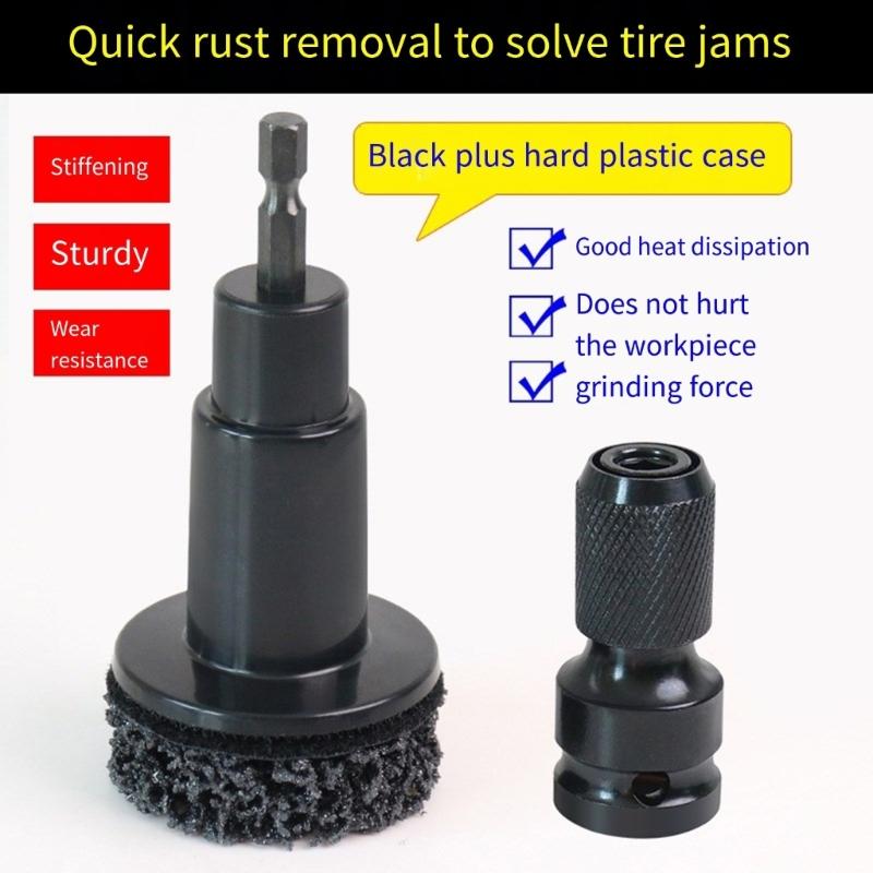Wheel Hub & Brake Disc Resurfacing with 1/4 Inch Hexagonal Drives Wheel Hub & Brake Surfaces Cleaner Tool for Best  Cleaning