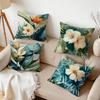 Retro Tropical Plants Cushions Pillowcase Polyester Cushion Cover Throw Pillow Pillowcover Home Car Sofa Decor