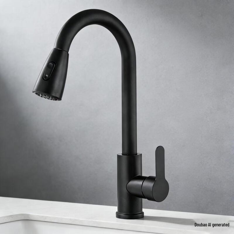 

Выдвижной кухонный смеситель TLXT Черный