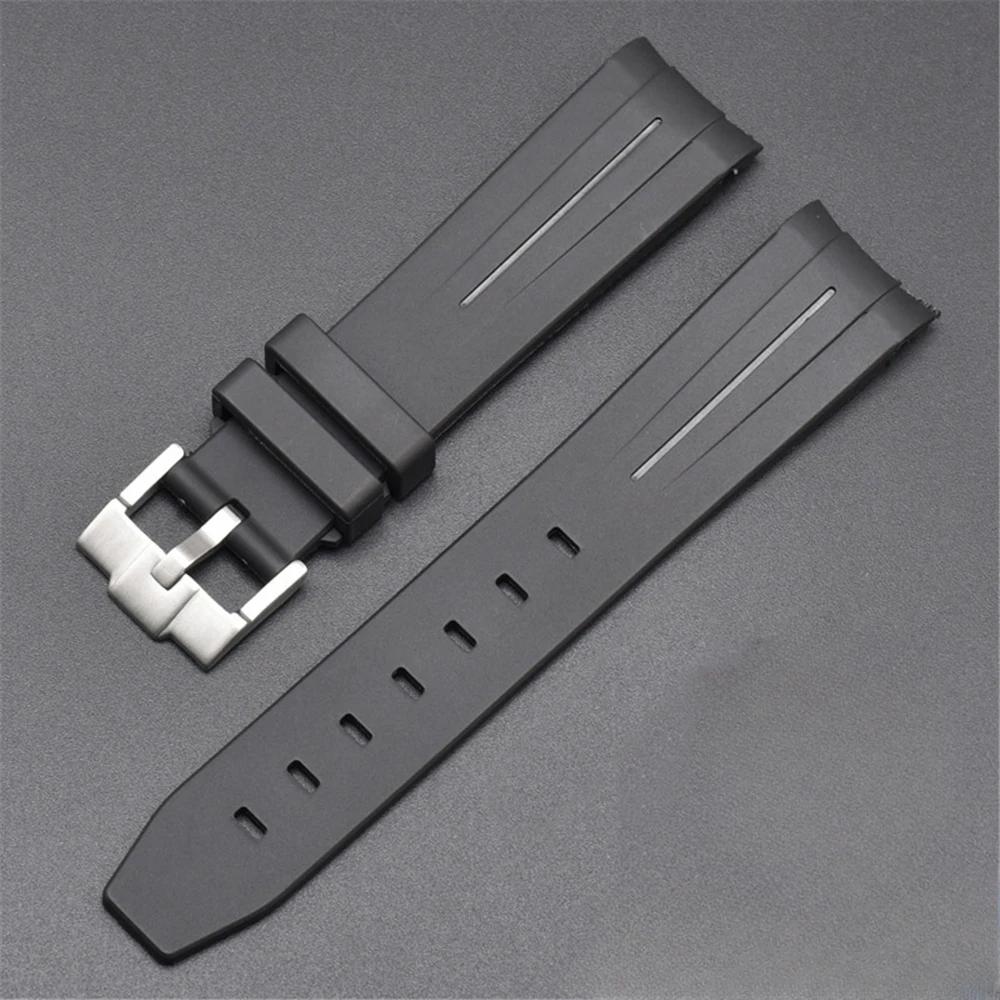 20mm Silicone Strap for Omega X Swatch Joint MoonSwatch Curved End Rubber Bracelet Men Women Waterproof Diving Sport Watch Band