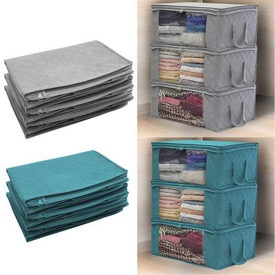 Versatile Clothes and Shoe Storage Bag with Clear Vinyl Top for Easy Viewing