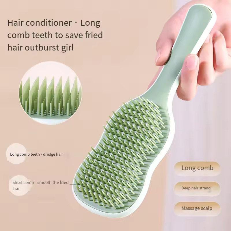 Naturally Curly Ultimate Detangling Brush Plastic Handle Comb For Home Use For Dry Wet Hair