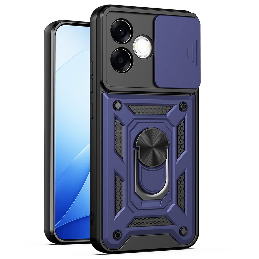 For Oppo F33 Pro Case Oppo F33 Pro Cover Oppo F33 Pro Magnetic Ring Holder Armor Phone Case Slide Camera Protect Back Cover
