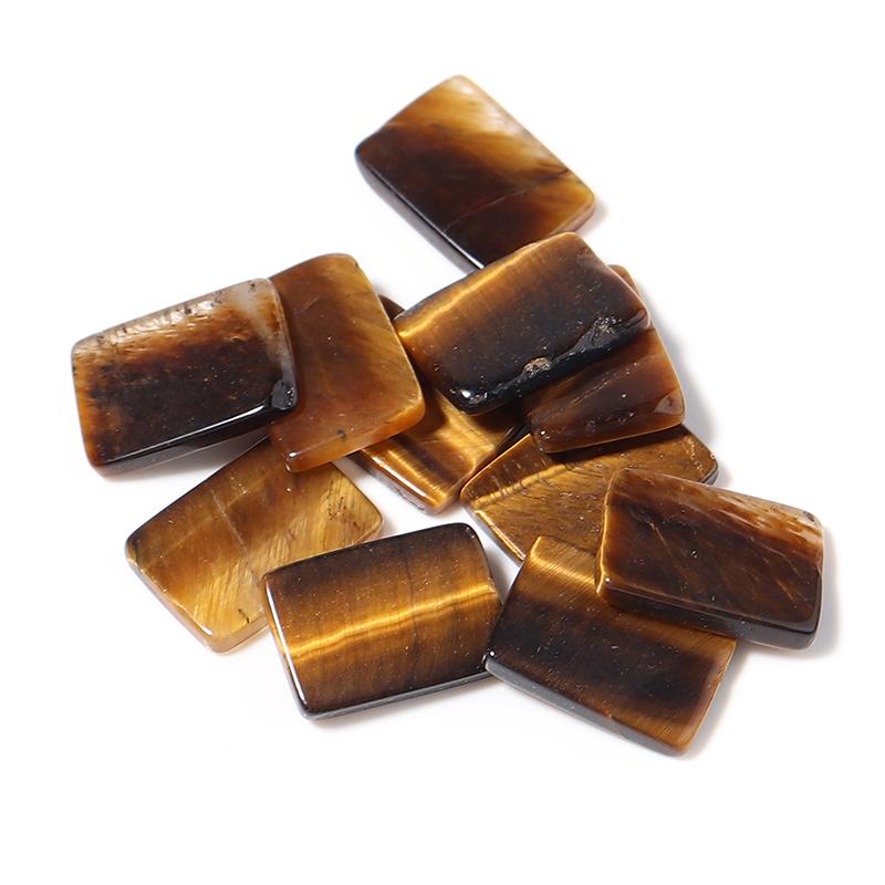 

14x10mm Natural Tiger Eye Stone Rectangular Cabochon Flatback Spacers Jewelry Accessories For Diy Handmade Crafts 14x10mm 5Pcs