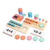 Hölzerner Abakus Zehnerrahmen Puzzle Spielzeug für Kinder: Additions- und Subtraktionshilfe für die Früherziehung