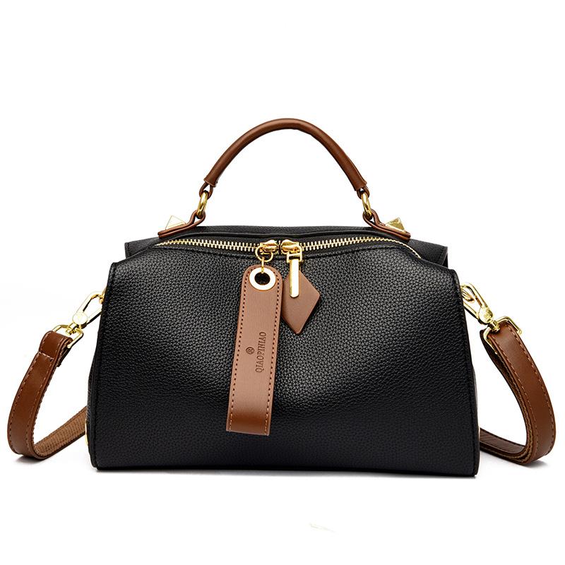 Hohe Qualität Einfarbig Leder Schulter Umhängetasche Für Frauen 2023 Luxus frauen Handtasche Designer Weibliche Messenger Tote Sac