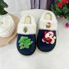 Warm Fluffy Fur Christmas Slippers Women Winter 2026 Cute Cartoon Santa Claus Furry Indoor Slippers Couple Lovely Plush Slides
