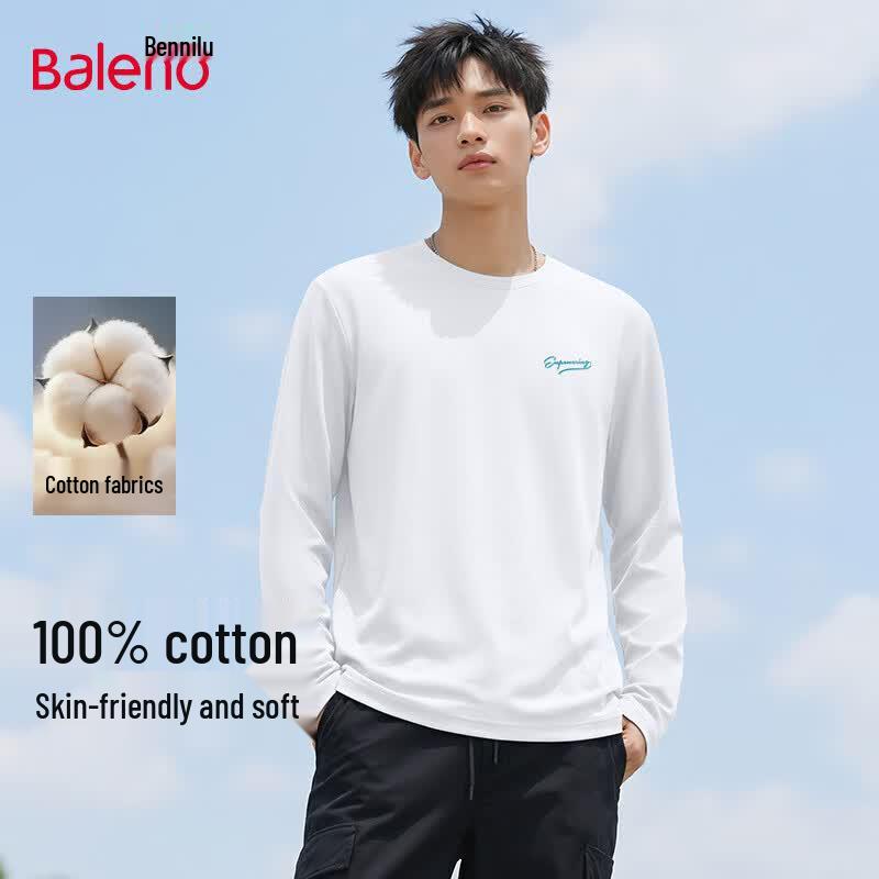 Baleno Men's Heavyweight Cotton Long-Sleeve T-Shirt