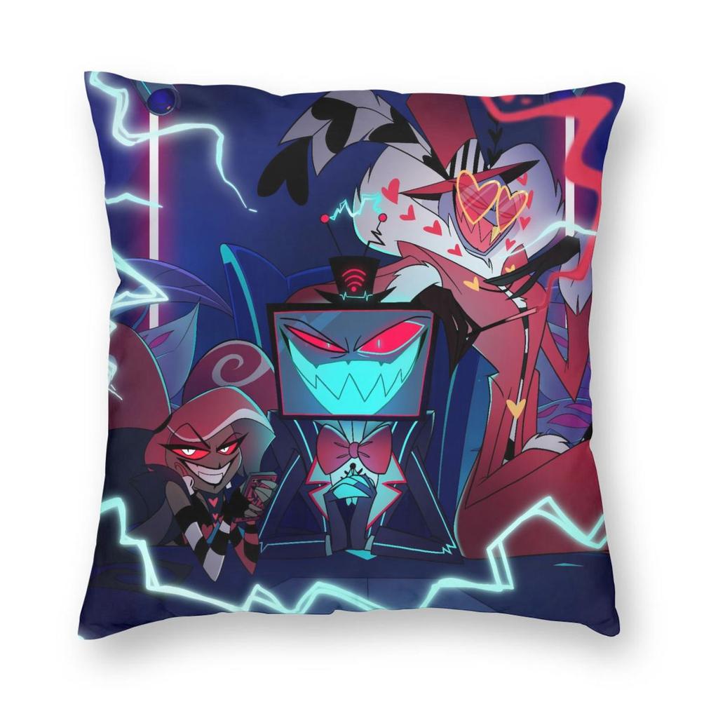 Hazbins Hotels Vox Kissenbezug Druck Polyester Kissenbezug Dekoration Kissenbezug Abdeckung Zuhause Quadratisch 45X45cm